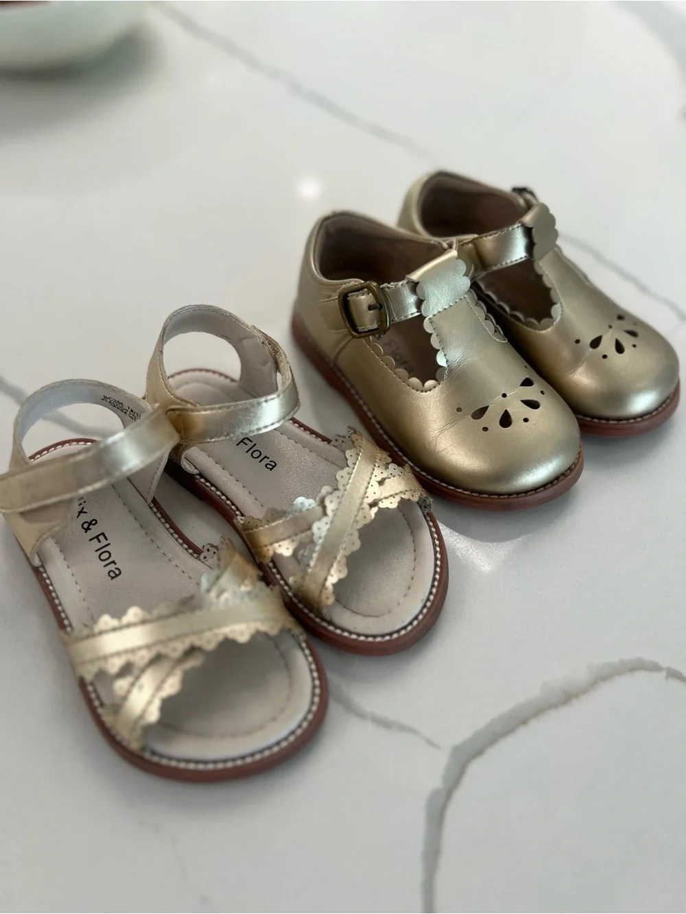 Gold Kids Sandals & Mary Janes - Chic Girls' Dress Shoes